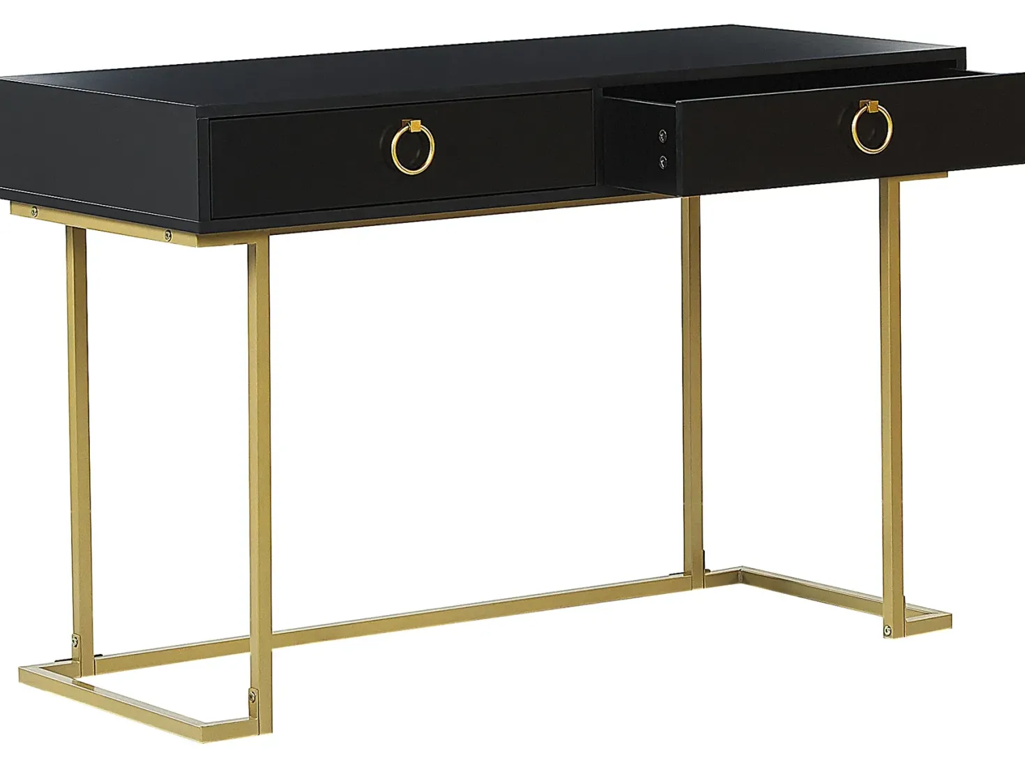Konsolbord WESTPORT Sort/guld 115 cm 50 cm med skuffer