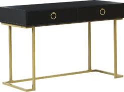 Konsolbord WESTPORT Sort/guld 115 cm 50 cm med skuffer