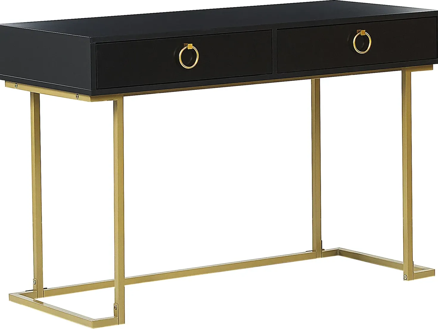 Konsolbord WESTPORT Sort/guld 115 cm 50 cm med skuffer