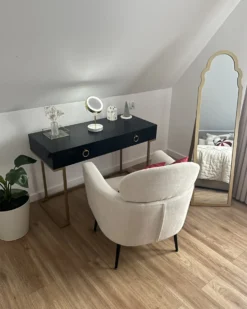 Konsolbord WESTPORT Sort/guld 115 cm 50 cm med skuffer
