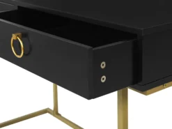 Konsolbord WESTPORT Sort/guld 115 cm 50 cm med skuffer
