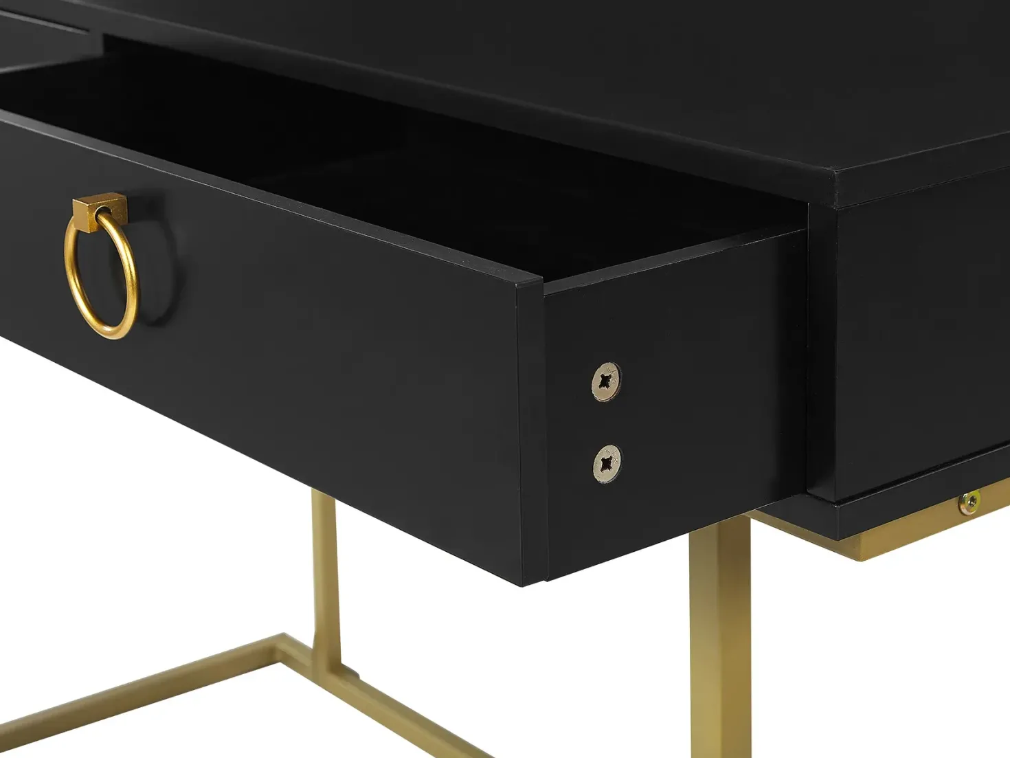 Konsolbord WESTPORT Sort/guld 115 cm 50 cm med skuffer