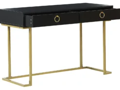 Konsolbord WESTPORT Sort/guld 115 cm 50 cm med skuffer