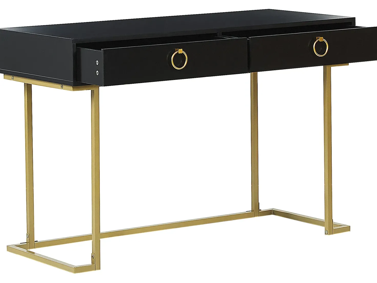 Konsolbord WESTPORT Sort/guld 115 cm 50 cm med skuffer