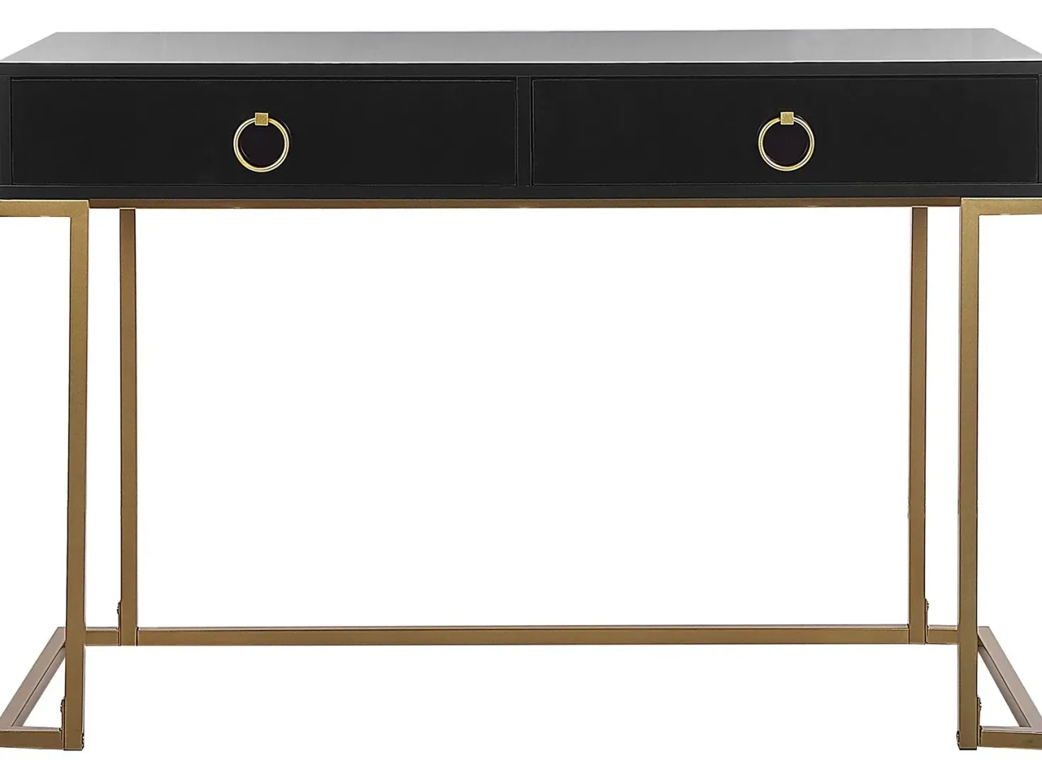 Konsolbord WESTPORT Sort/guld 115 cm 50 cm med skuffer