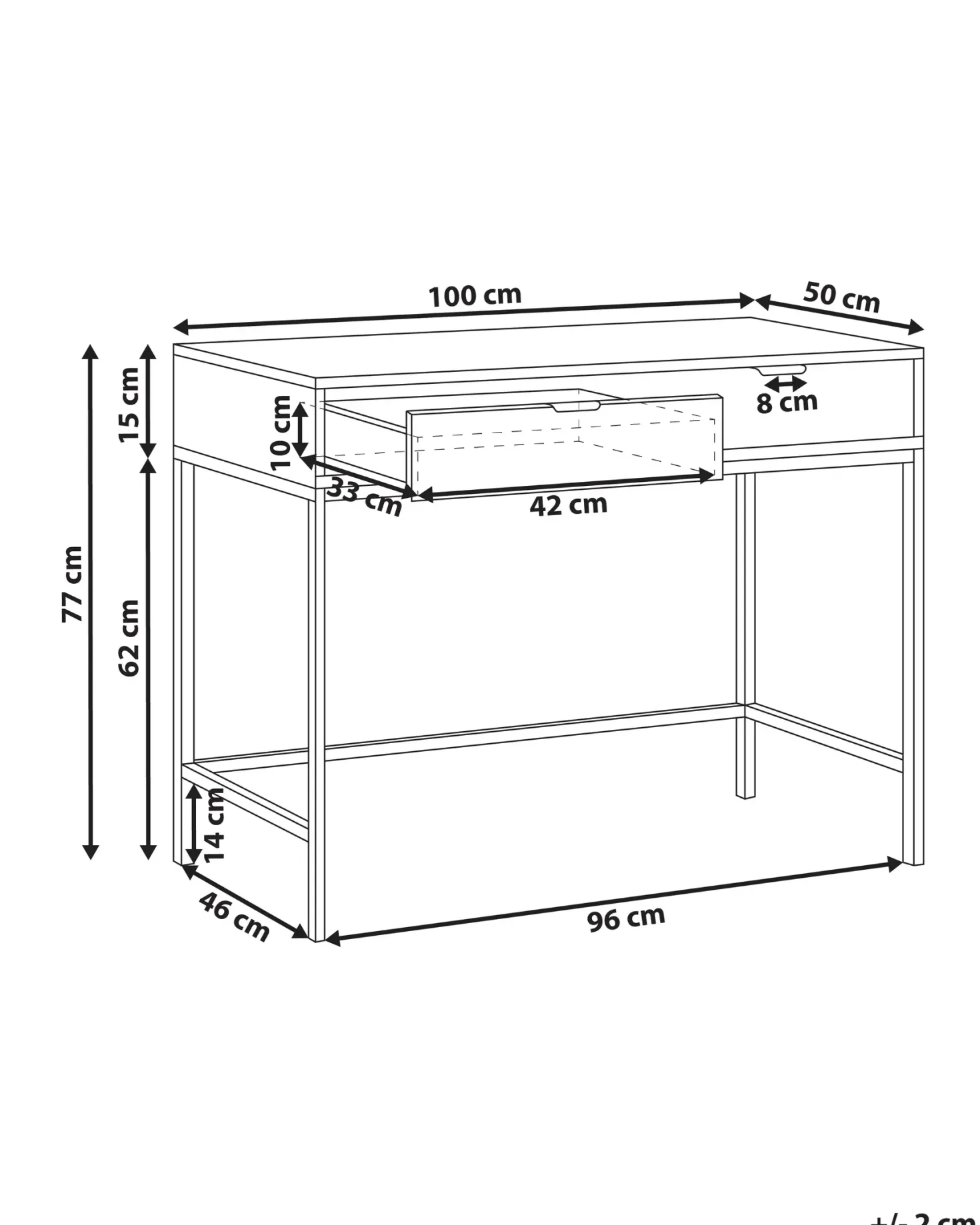 Konsolbord ADELAIDE Hvid