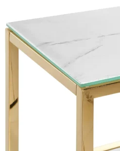 Konsolbord AZUSA Hærdet glas Hvid marmor