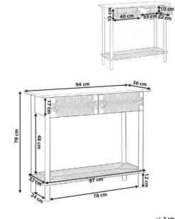 Konsolbord BONDI Lysebrun