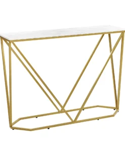 Konsolbord HAZEN Marmor/guld