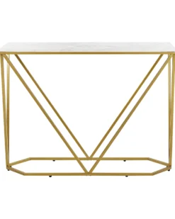 Konsolbord HAZEN Marmor/guld