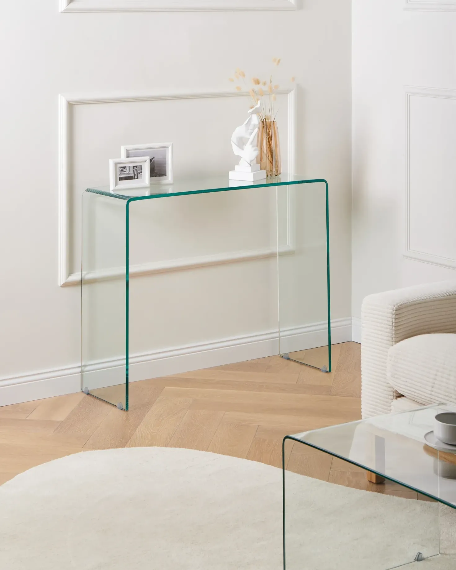 Konsolbord KENDALL Hærdet glas Transparent