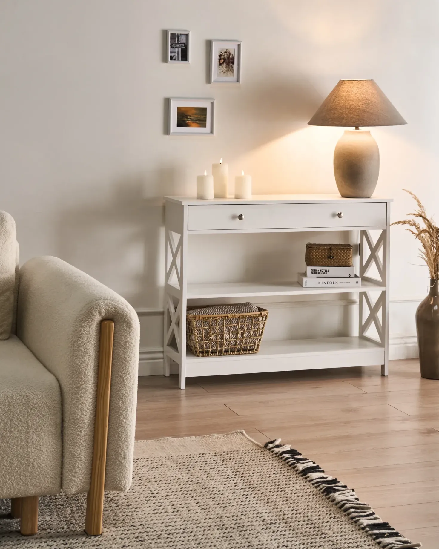 Konsolbord MONTGOMERY Hvid