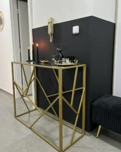 Konsolbord ORLAND Glas Guld