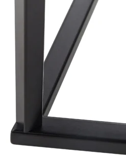 Konsolbord PERRIN Hærdet glas Marmor/sort