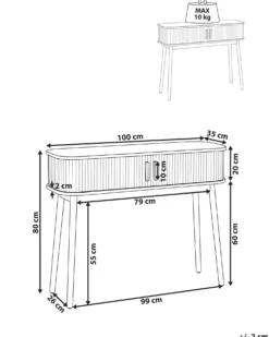 Konsolbord SELAH Brun