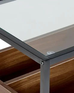 Konsolbord WACO Hærdet glas Sort