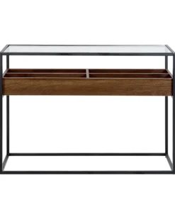 Konsolbord WACO Hærdet glas Sort