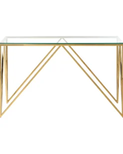 Konsolbord WESO Hærdet glas Guld