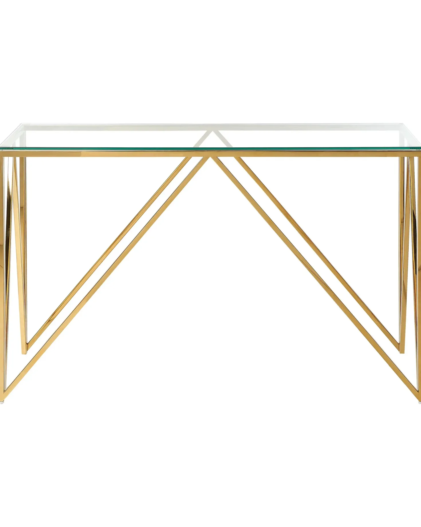 Konsolbord WESO Hærdet glas Guld