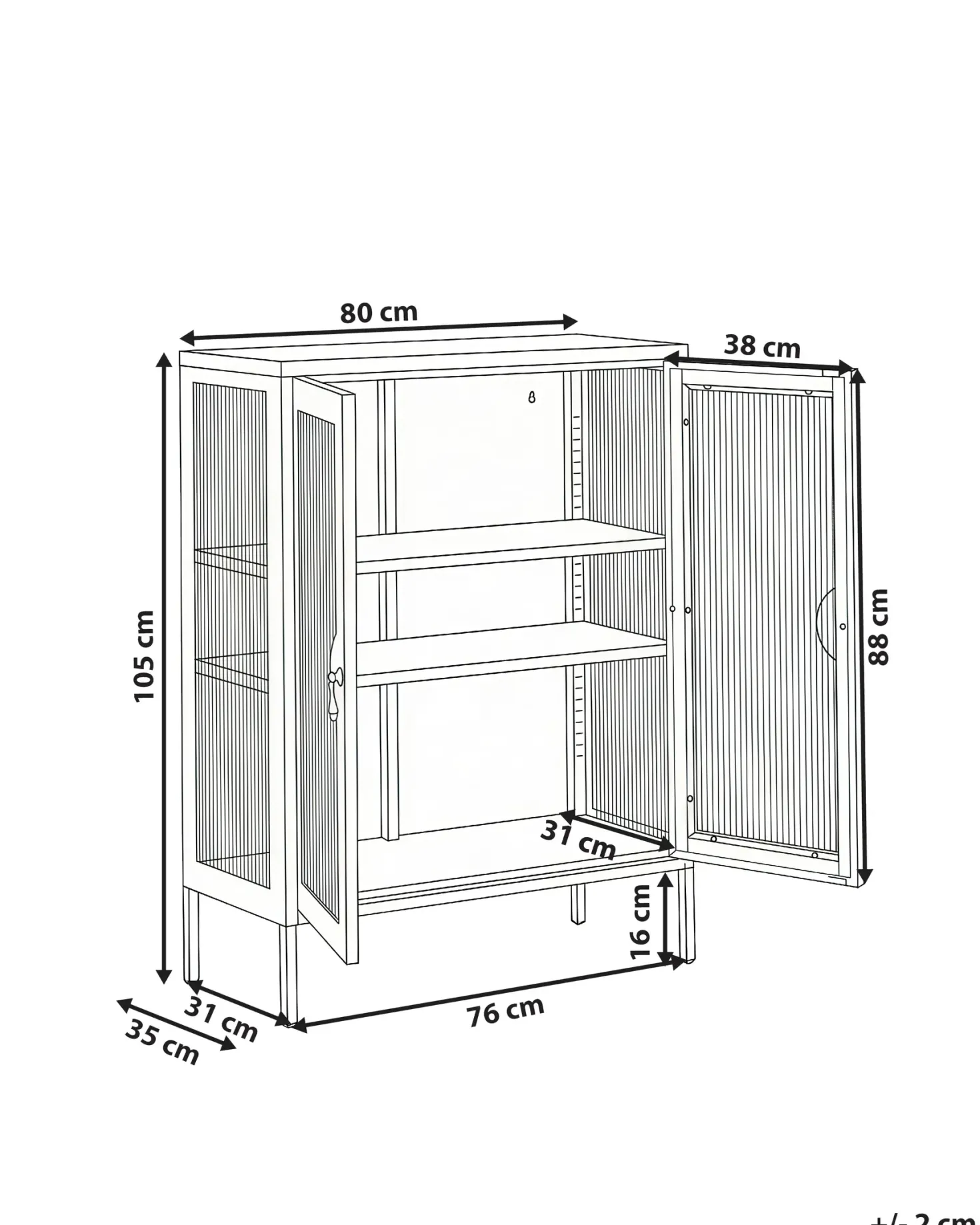 Kontorskab GLEORA Metal Lys Beige