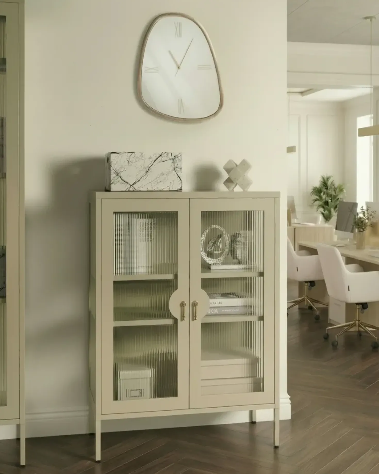 Kontorskab GLEORA Metal Lys Beige