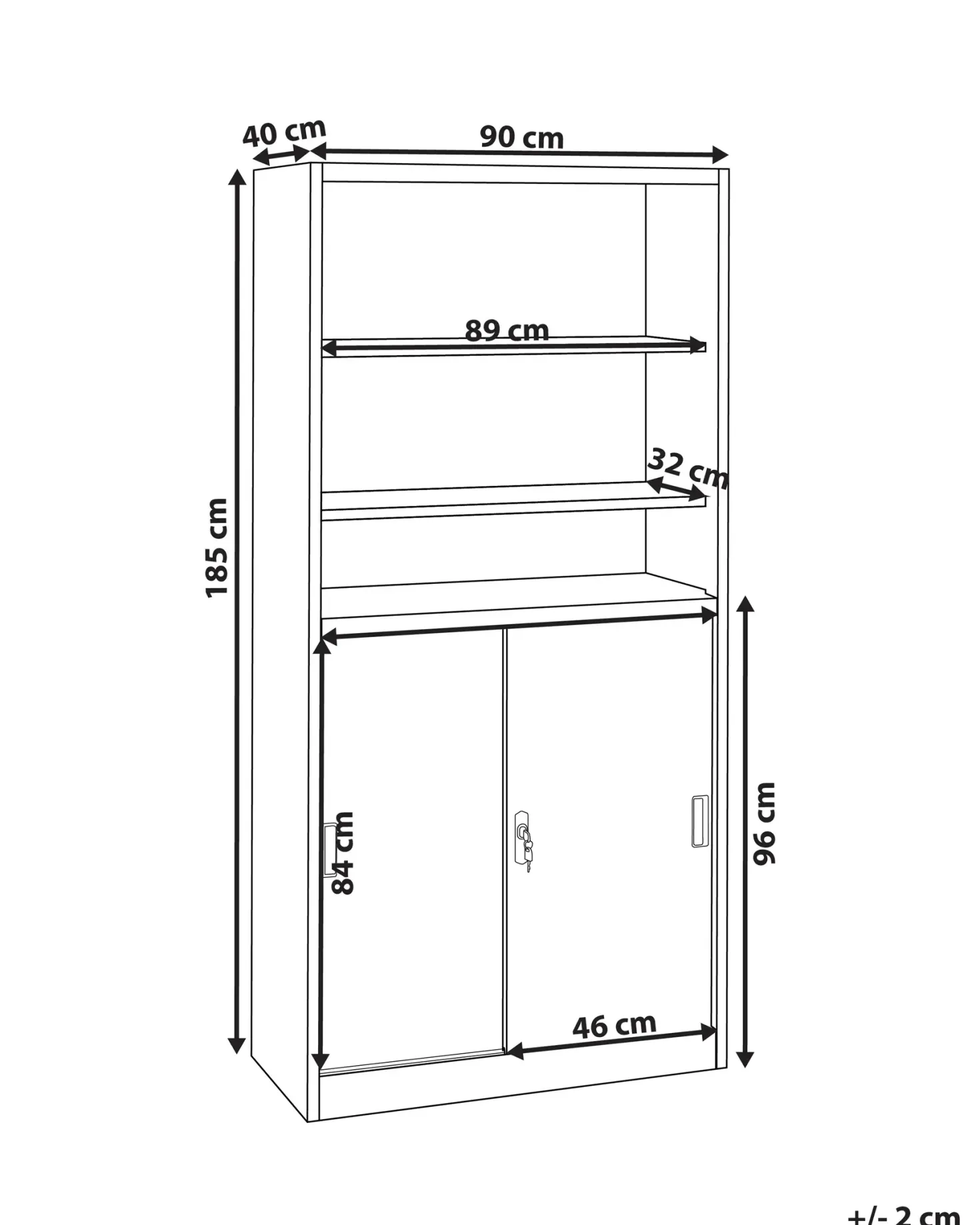 Kontorskab MUSCOVITE Metal Hvid