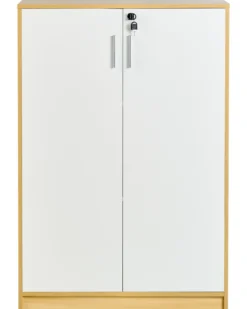 Kontorskab ZEHNA Lysebrun/hvid