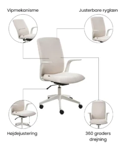 Kontorstol CAPTAIN Beige