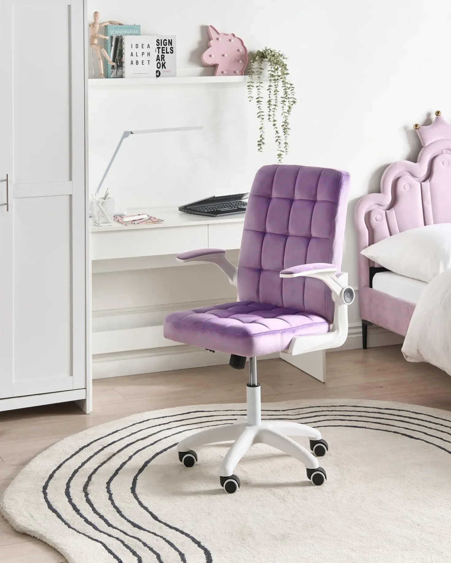 Kontorstol DANDY Velour Lilla