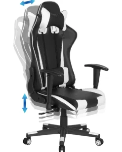 Kontorstol GAMER Kunstlæder Hvid
