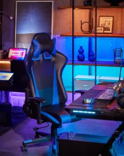 Kontorstol GAMER Kunstlæder Mørkeblå