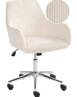 Kontorstol WELLSTON Fløjl Lys Beige