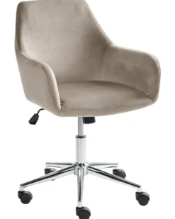 Kontorstol WELLSTON Velour Brungrå