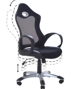 Kontorstol iCHAIR Sort/hvid