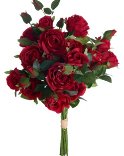 Kunstig blomsterbuket BOIRO 65 cm Rød