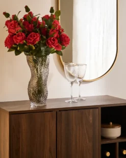 Kunstig blomsterbuket BOIRO 65 cm Rød