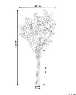 Kunstig blomsterbuket BOIRO 65 cm Rød