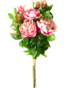 Kunstig blomsterbuket COLARES 62 cm Lyserød