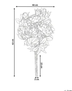 Kunstig blomsterbuket COLARES 62 cm Lyserød