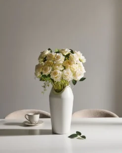 Kunstig blomsterbuket LAPAS 55 cm Hvid