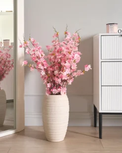 Kunstig blomsterbuket NEBRA 95 cm Lyserød