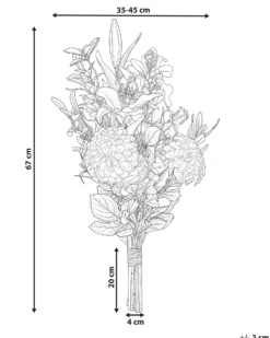 Kunstig blomsterbuket PARREIRA 67 cm Hvid