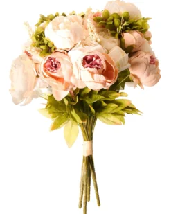 Kunstig blomsterbuket RAPOSA 45 cm Pastellrosa