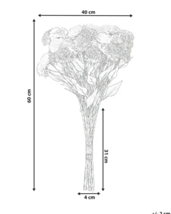 Kunstig blomsterbuket SILVEIRA 60 cm Lyserød