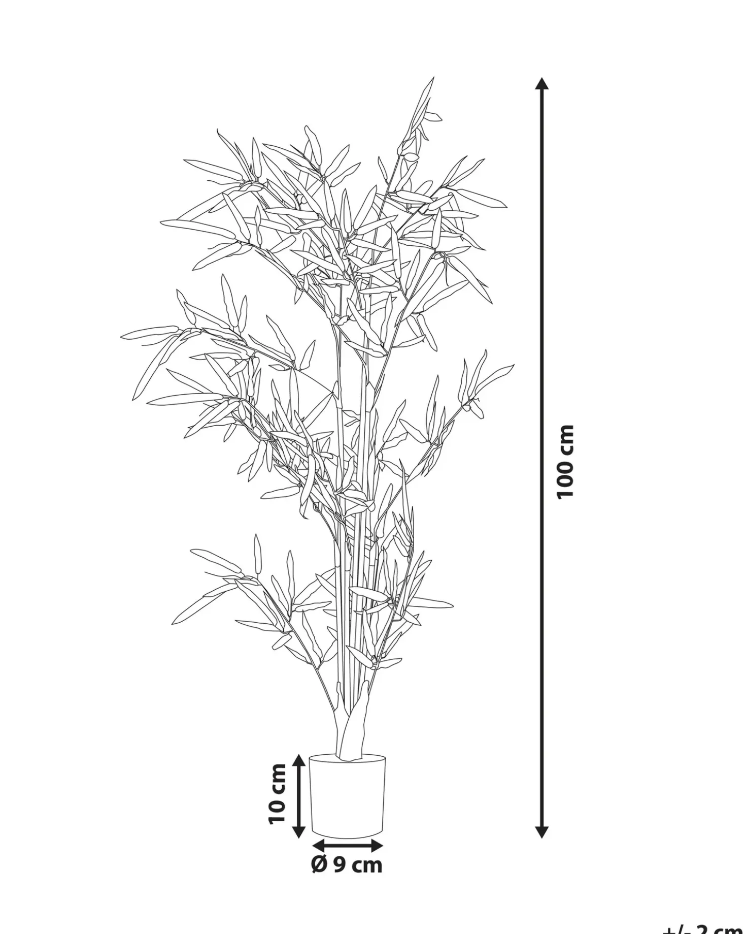 Kunstig plante BAMBUSA VULGARIS 100 cm Grøn