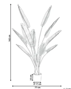 Kunstig plante BANANA TREE 162 cm Guld