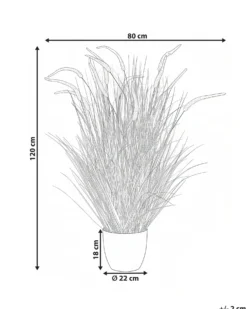 Kunstig plante BRISTLEGRASS 120 cm Orange
