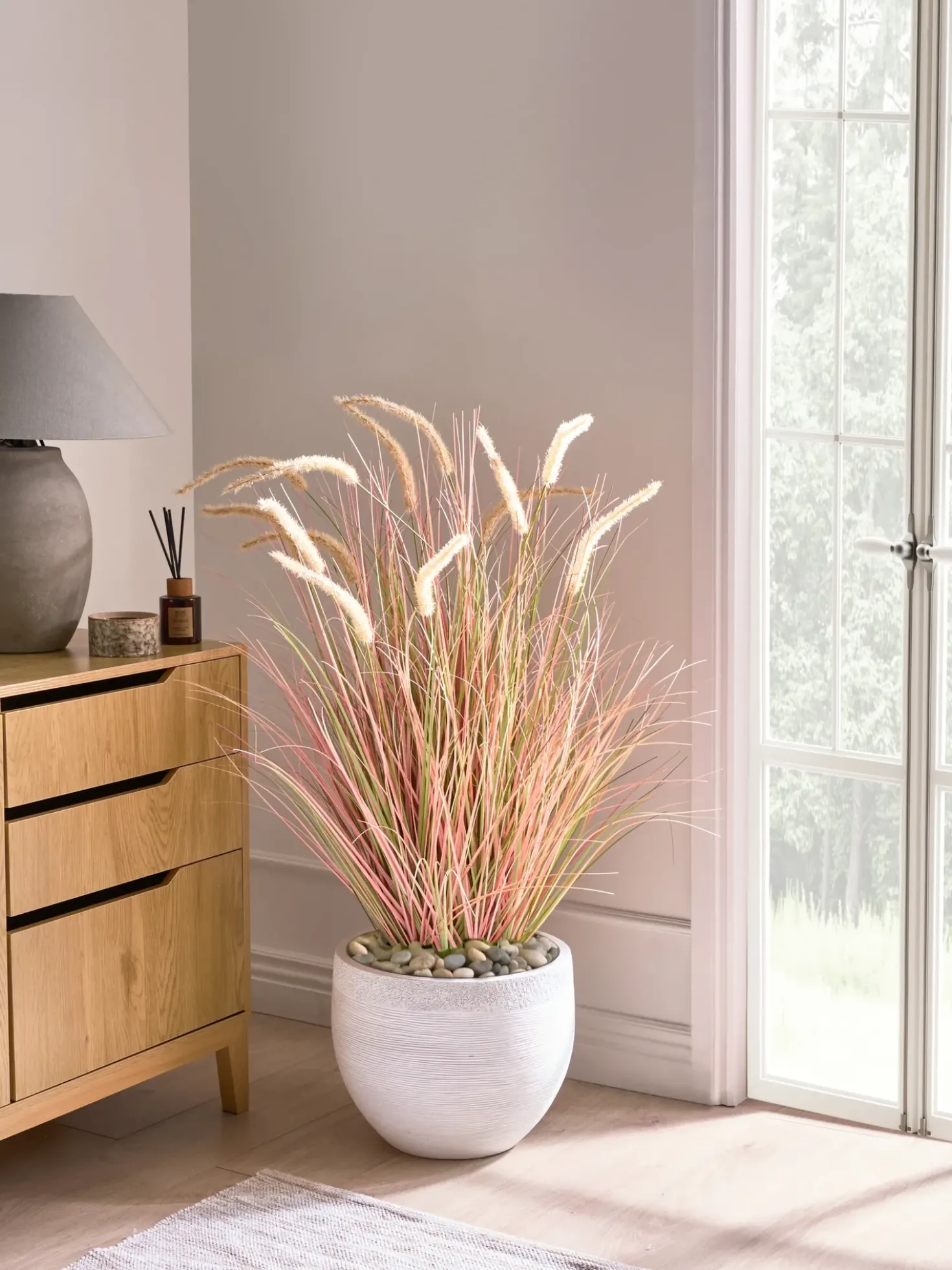 Kunstig plante BRISTLEGRASS 120 cm Orange