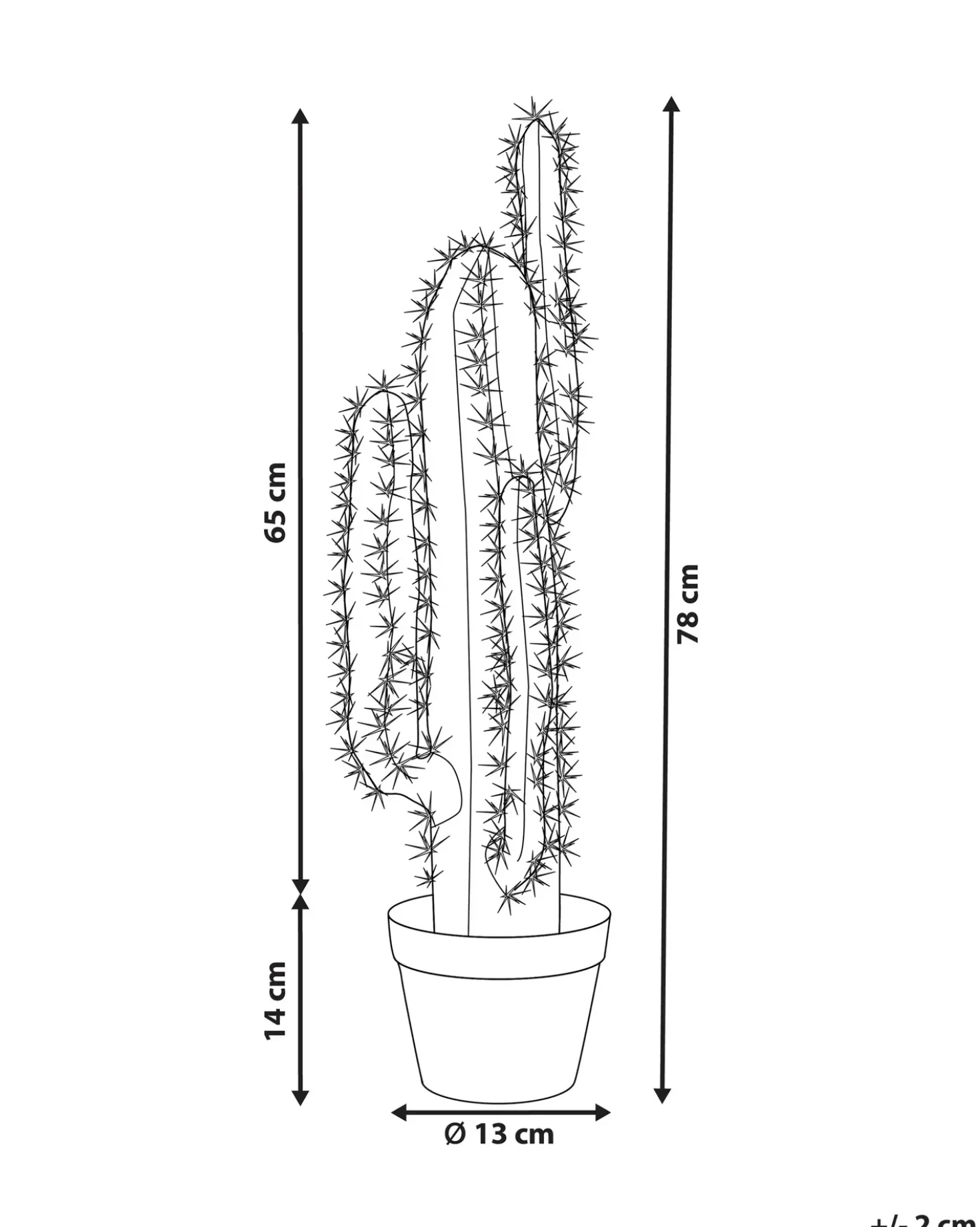 Kunstig plante CACTUS 78 cm Grøn