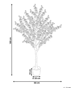 Kunstig plante CHERRY TREE 180 cm Lyserød